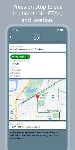 Miami Beach Trolley Tracker Скриншот 3