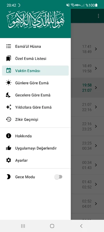 Esmaül Hüsna Vakitleri & Zikri Screenshot 1