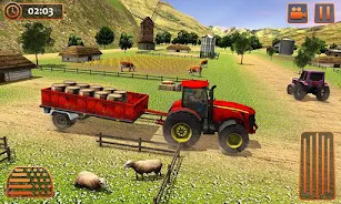 Farm Tractor Cargo Driving Sim Captura de tela 3