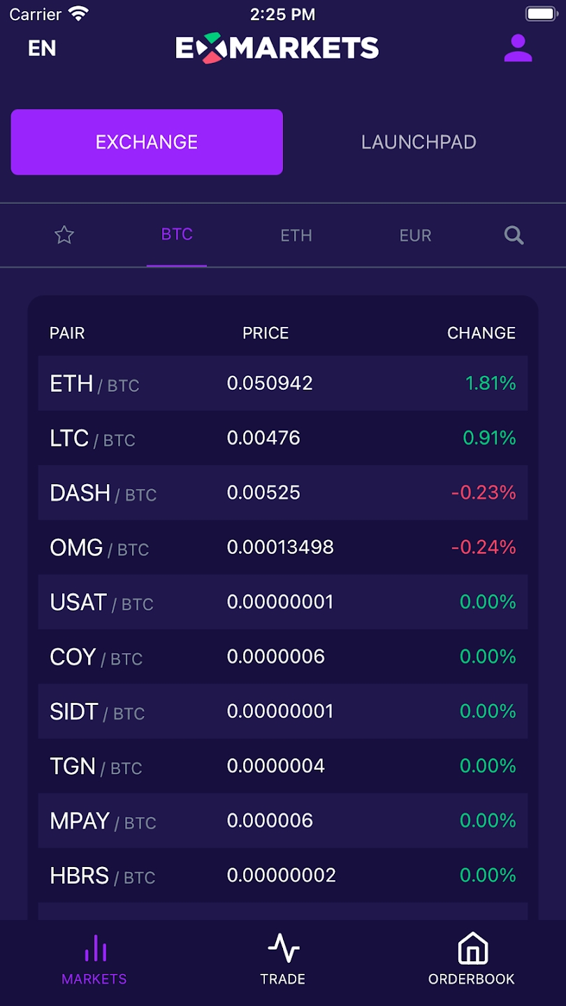 ExMarkets Capture d'écran 1