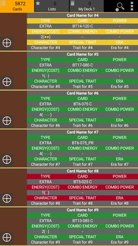 Database for Super Ball TCG Capture d'écran 1