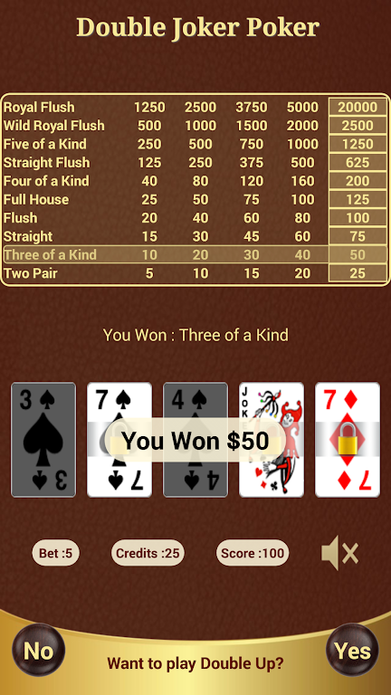 Double Joker Poker Capture d’écran 2