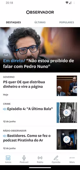 Observador應用截圖第1張