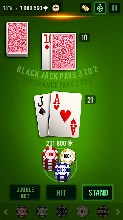 Blackjack 21 - Vegas Casino स्क्रीनशॉट 1