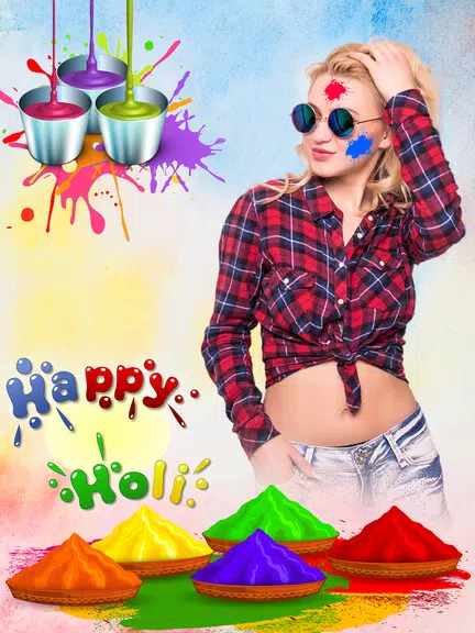 Happy Holi Video Maker 스크린샷 1