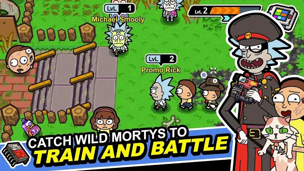 Rick and Morty: Pocket Mortys Скриншот 1