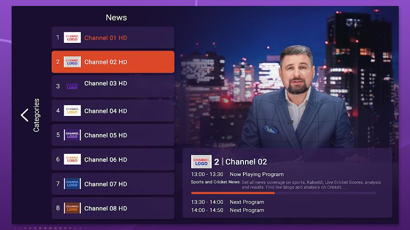 Purple Lite - IPTV Player Capture d'écran 2