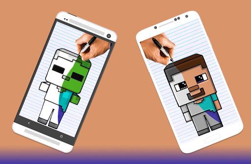 How to draw Minecraft Characters by Drawings Apps स्क्रीनशॉट 4