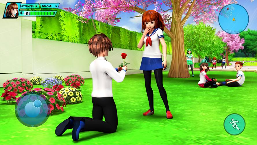 School Love Life: Anime Games Captura de tela 2