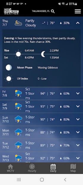 WCTV First Alert Weather Screenshot 3