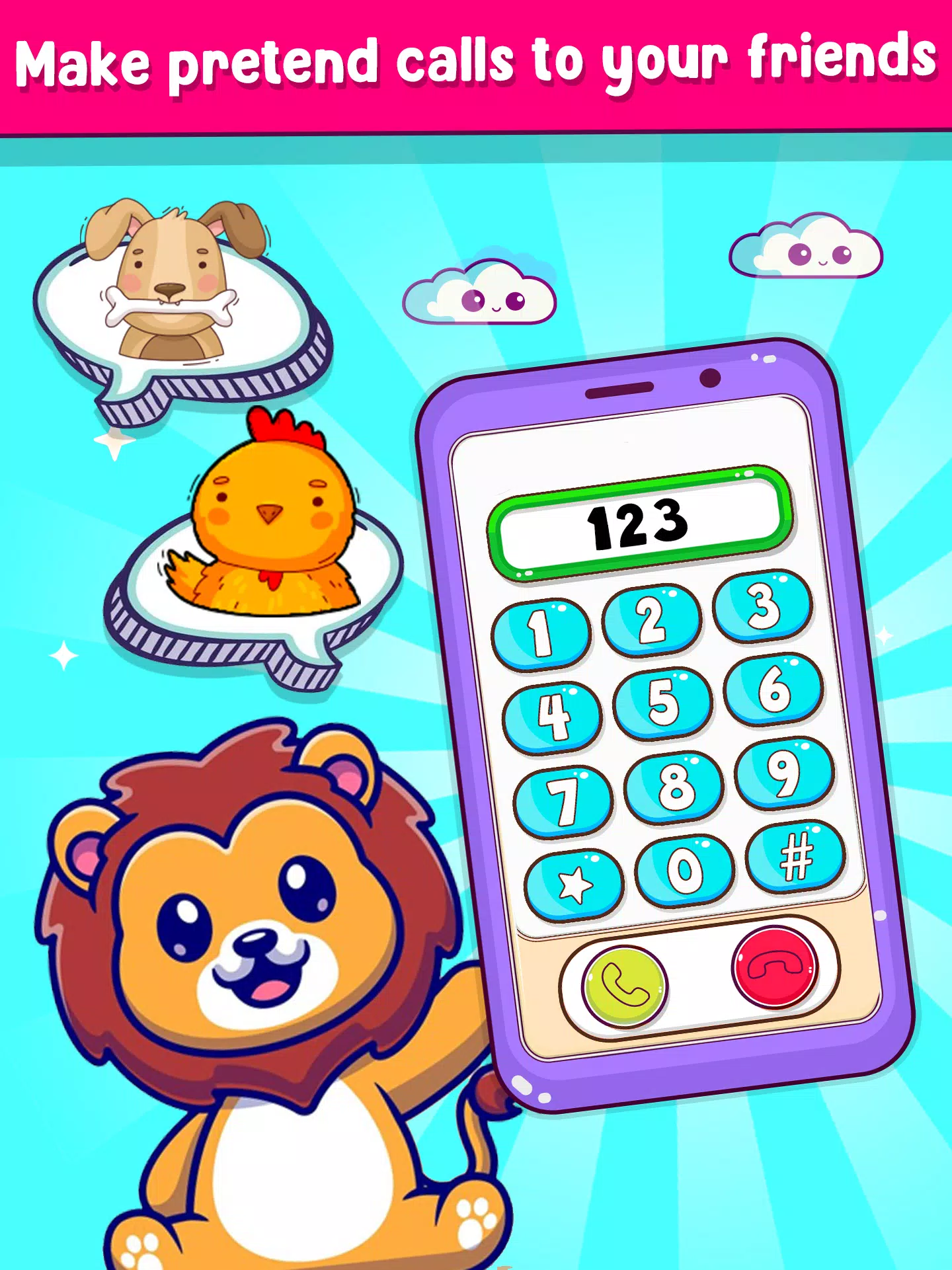 Musical Toy Phone Mobile Games 스크린샷 1