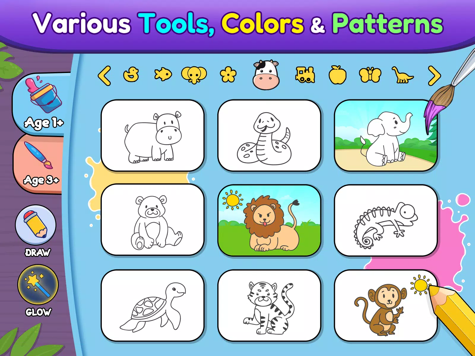 Coloring games for kids: 2-5 y Captura de tela 4