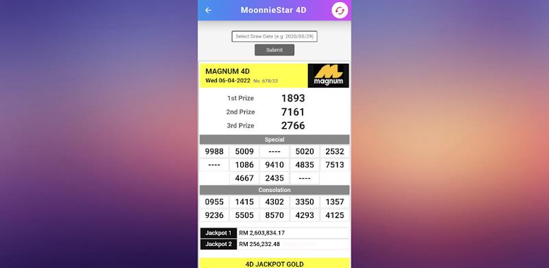 4D Live Draw Results Captura de tela 1