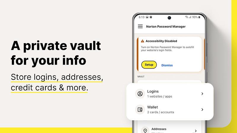 Norton Password Manager Captura de tela 2