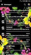 SMS Messages Glass BlackFlower Captura de tela 3