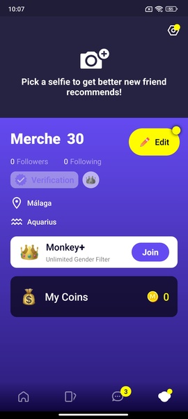 Monkey - random video chat Captura de tela 1