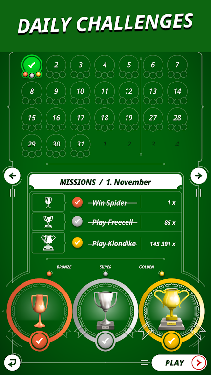 Solitaire - 3 in 1 Card games Captura de pantalla 4