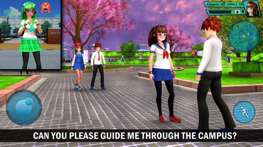 School Love Life: Anime Games Captura de tela 3