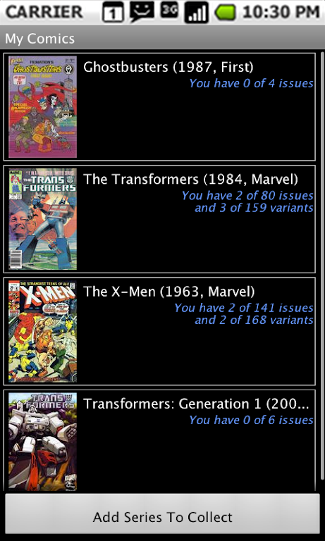 Comic Checklist Lite スクリーンショット 1