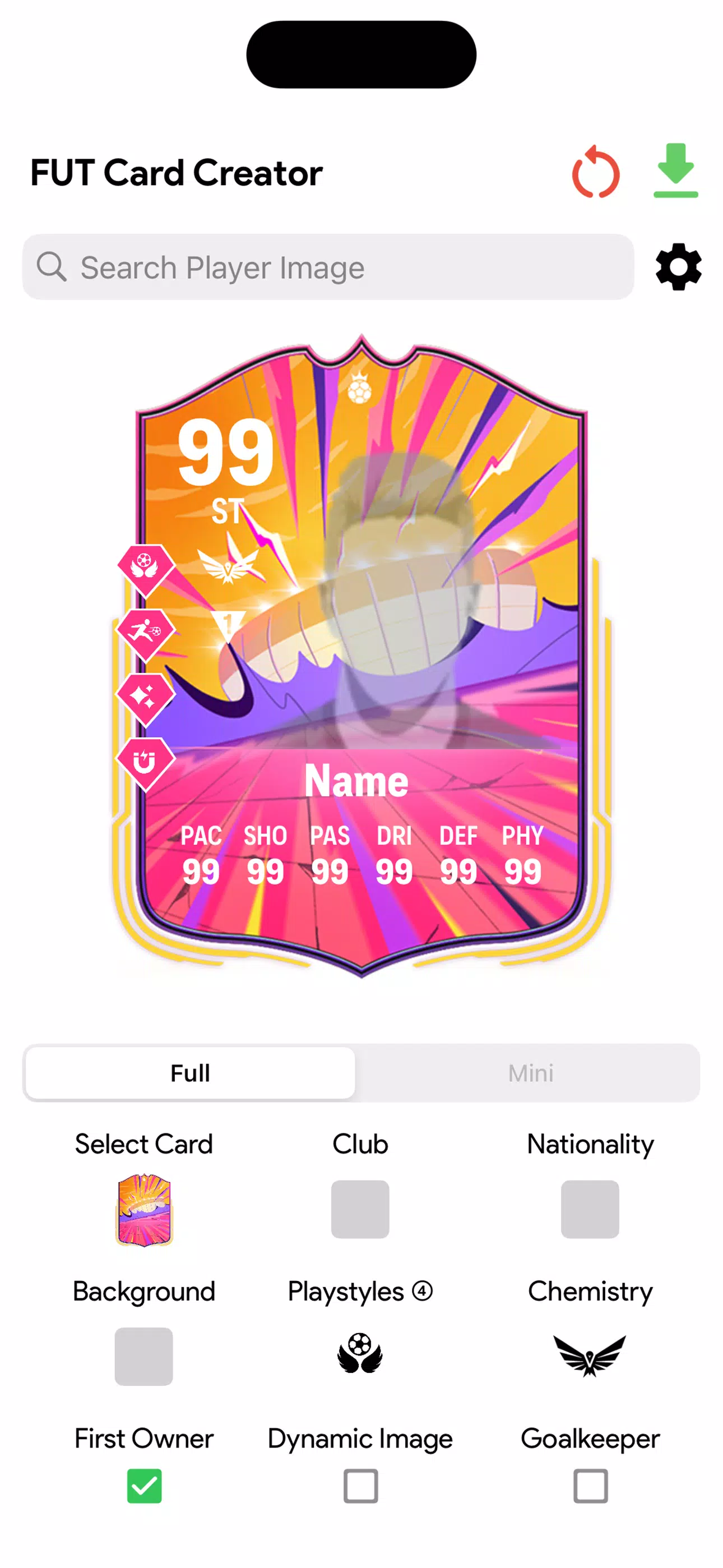 FC Card Creator 25应用截图第1张