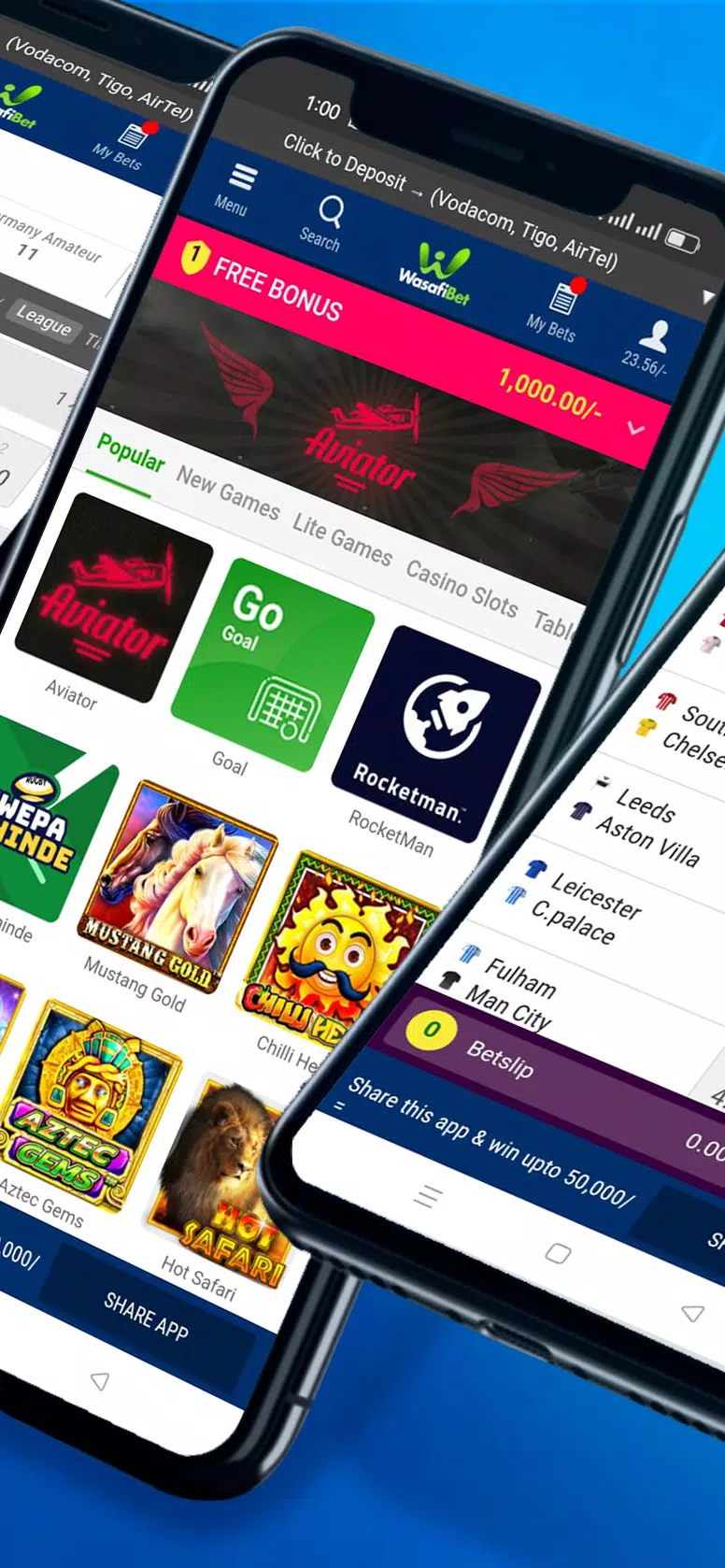 Wasafibet - Sportsbook, Casino Captura de tela 3
