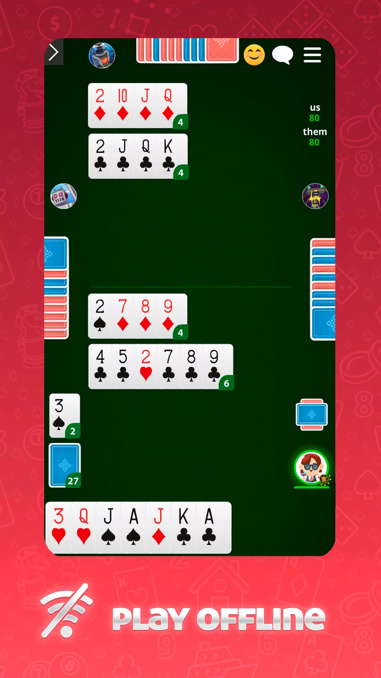Buraco Canasta GameVelvet應用截圖第4張