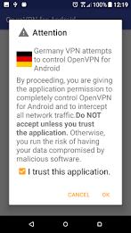 Germany VPN-Plugin for OpenVPN 스크린샷 3