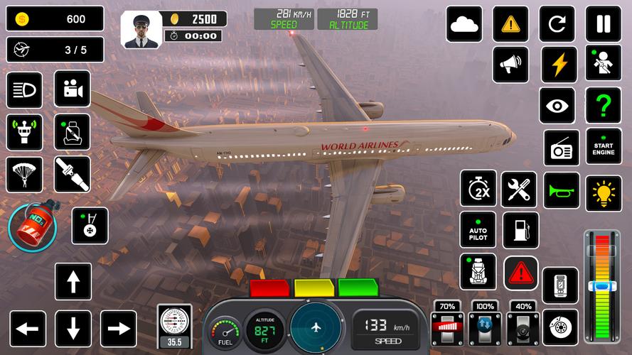 Pilot Flight Simulator Games 스크린샷 2