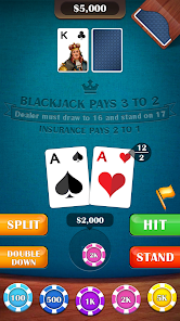 Casino BlackJack 21 Card Game應用截圖第2張
