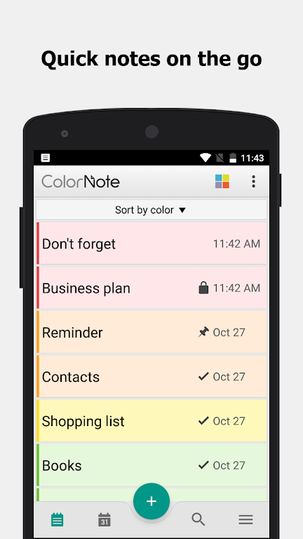 ColorNote नोटपैड नोट्स स्क्रीनशॉट 1
