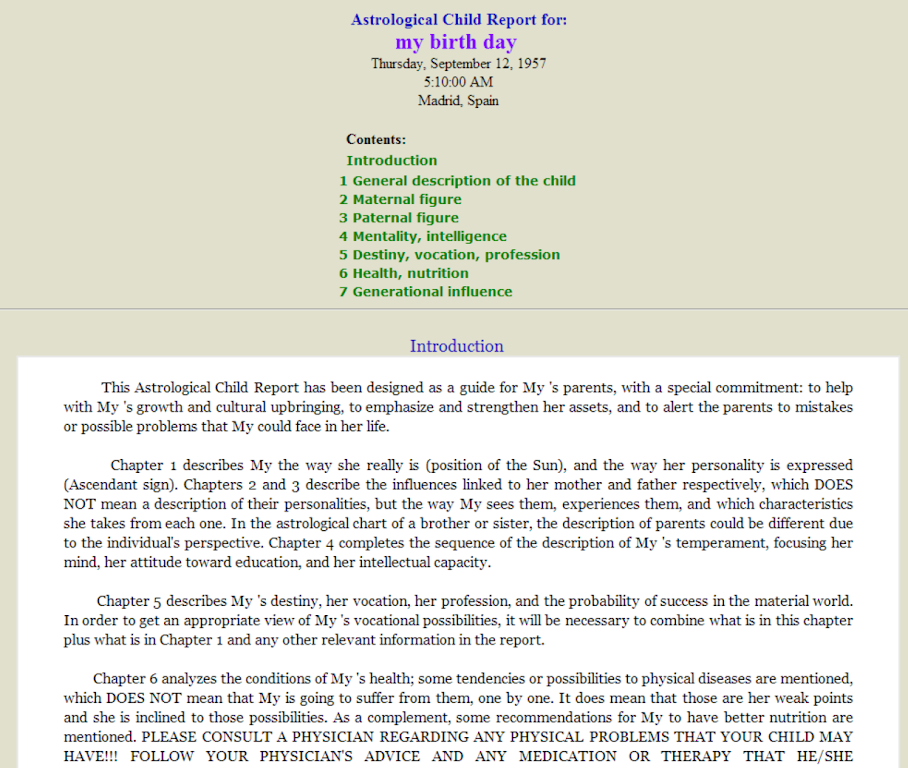 Free Astrology Reports Screenshot 3