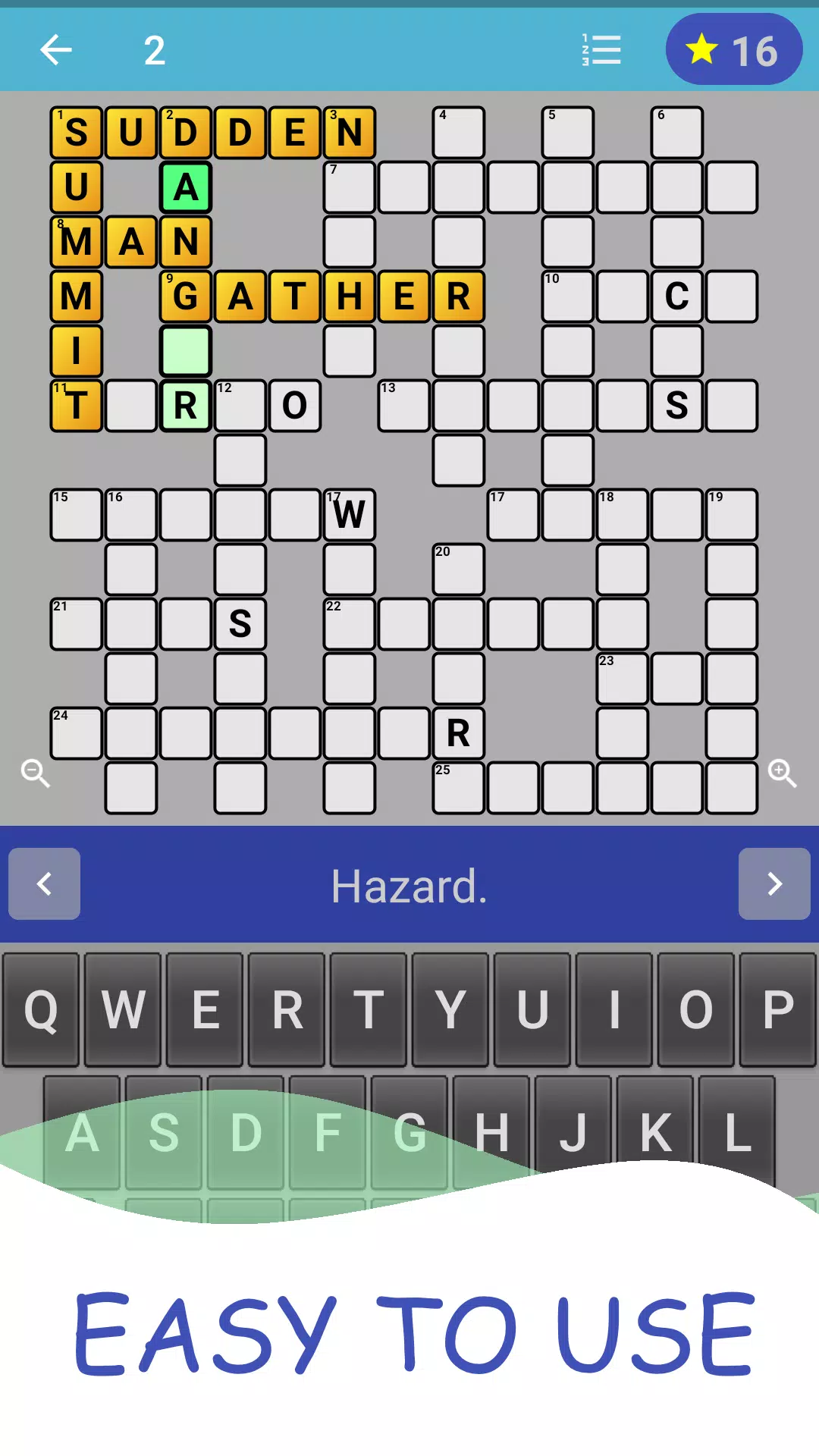 English Crossword puzzle 스크린샷 2