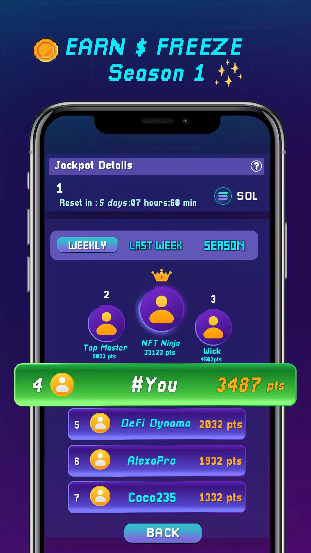 Solana Freeze - Earn Sol應用截圖第3張