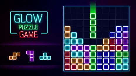 Glow Block Puzzle Captura de tela 3