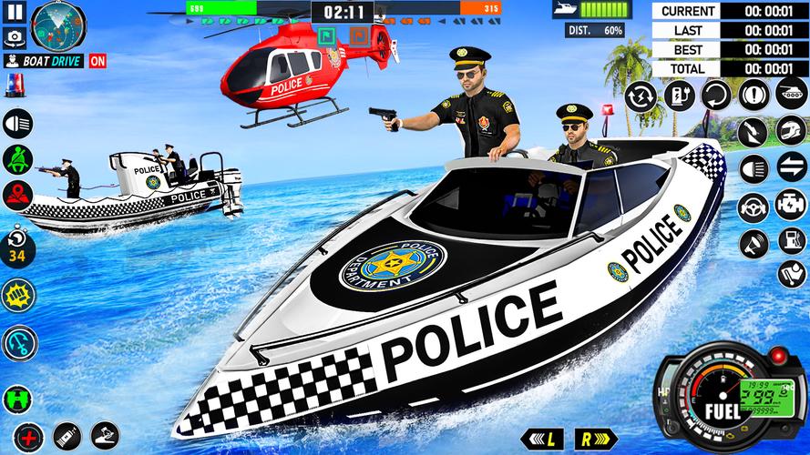 Police Boat Chase Crime Games Screenshot 4