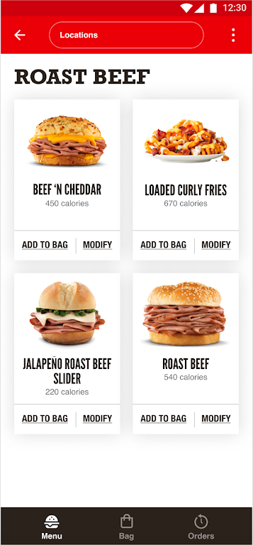 Arby's Fast Food Sandwiches应用截图第2张