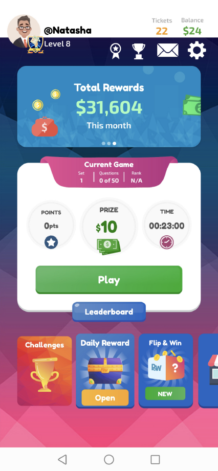 Play and Win-Win Cash Prizes! Скриншот 1