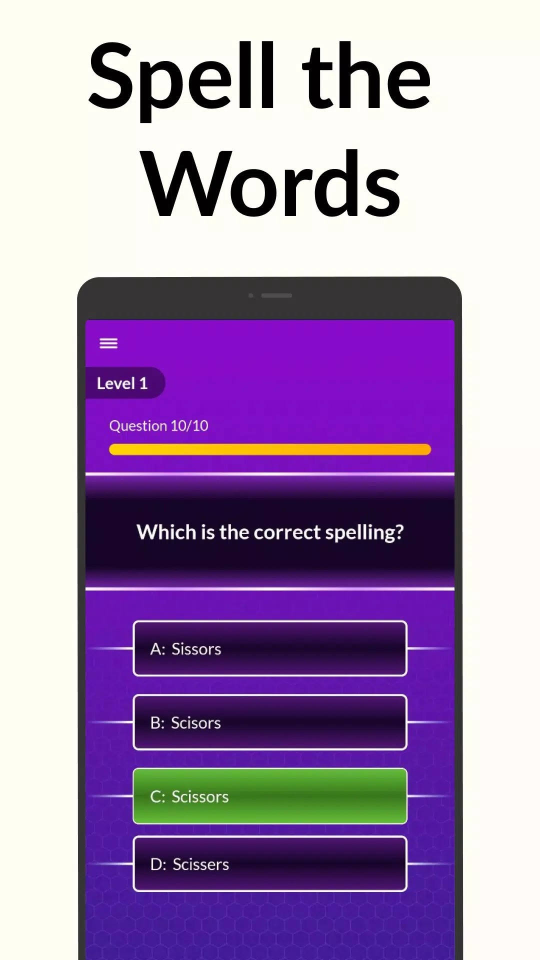 Spelling Bee: Spelling Quiz Screenshot 2
