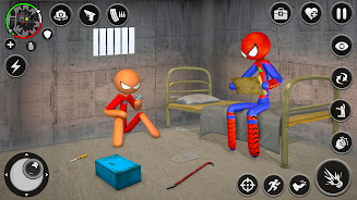 Spider Stick Hero Prison Break Скриншот 1