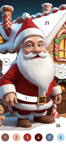 Christmas Color by Number Game Capture d'écran 1