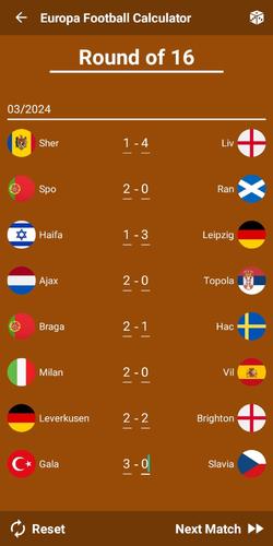 Europa Football Calculator 23 Captura de tela 3