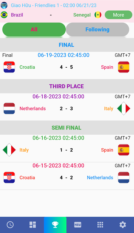 Female Cup Matches स्क्रीनशॉट 3