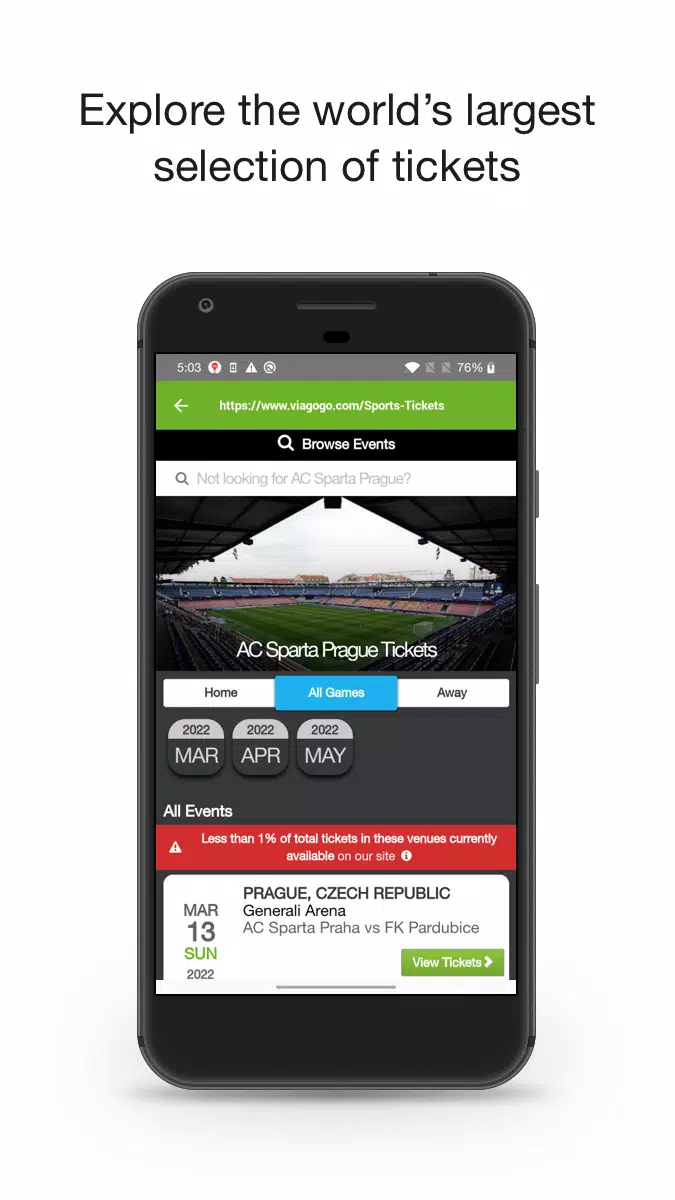 viagogo スクリーンショット 2