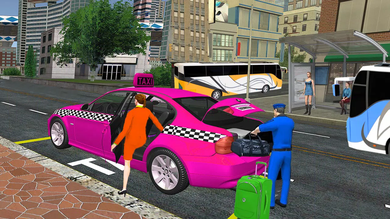 City Taxi Games-Taxi Car Games Captura de tela 4