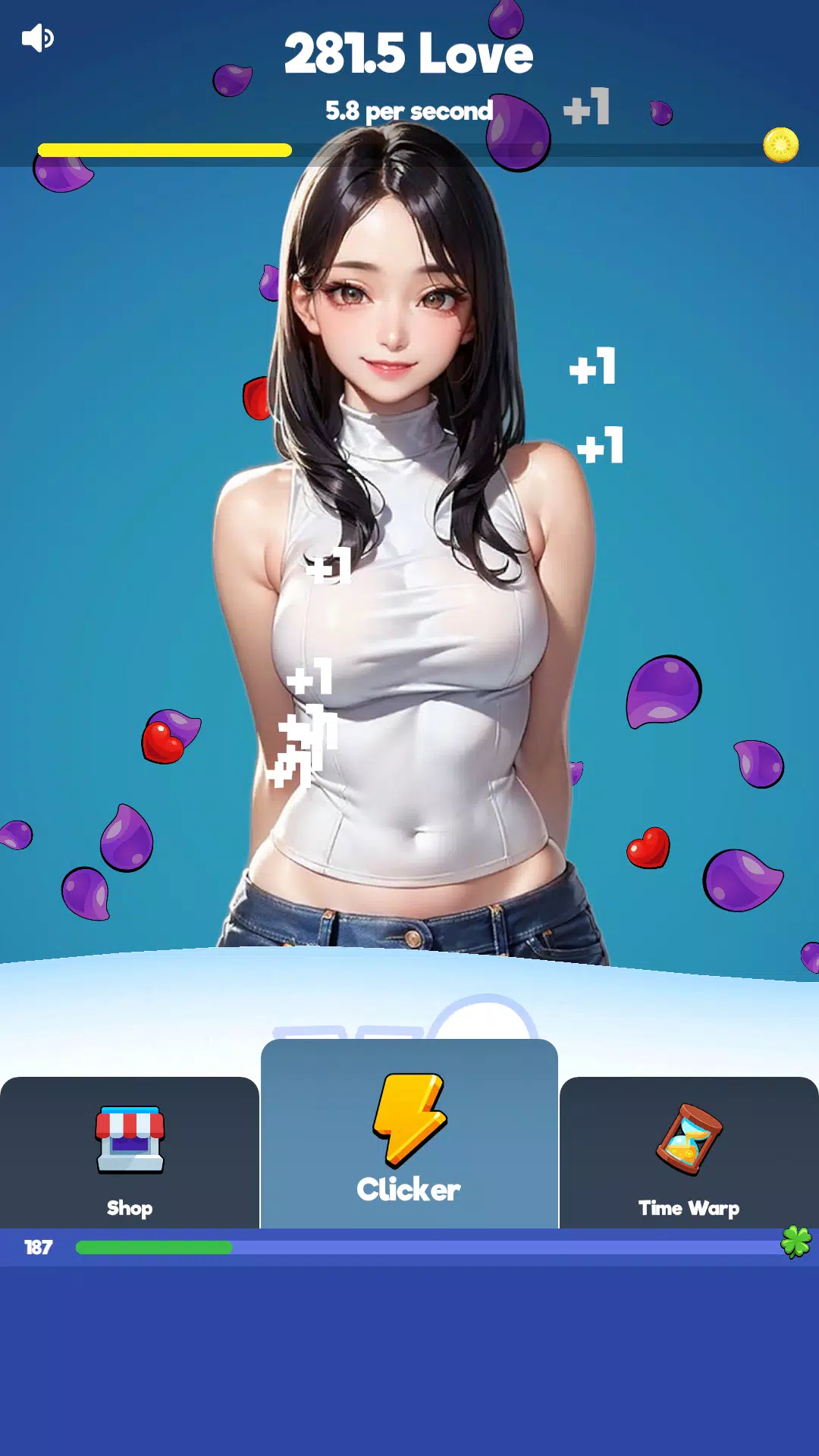 Sexy touch girls: idle clicker Capture d’écran 1
