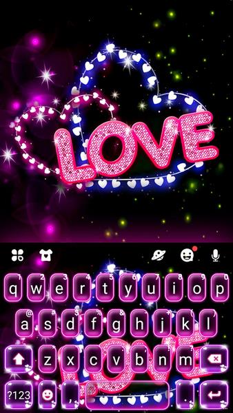 Neon Love 主題鍵盤應用截圖第1張
