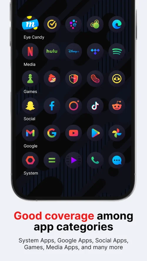 Hera Dark: Circle Icon Pack Скриншот 4