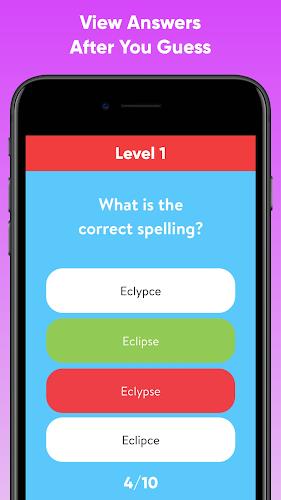 Spelling Test Quiz Screenshot 2