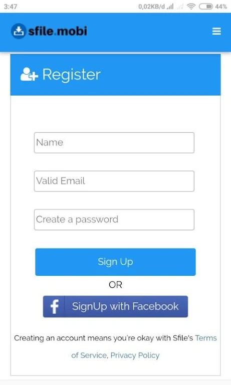 Sfile Mobi - Monetizing Your File 스크린샷 1