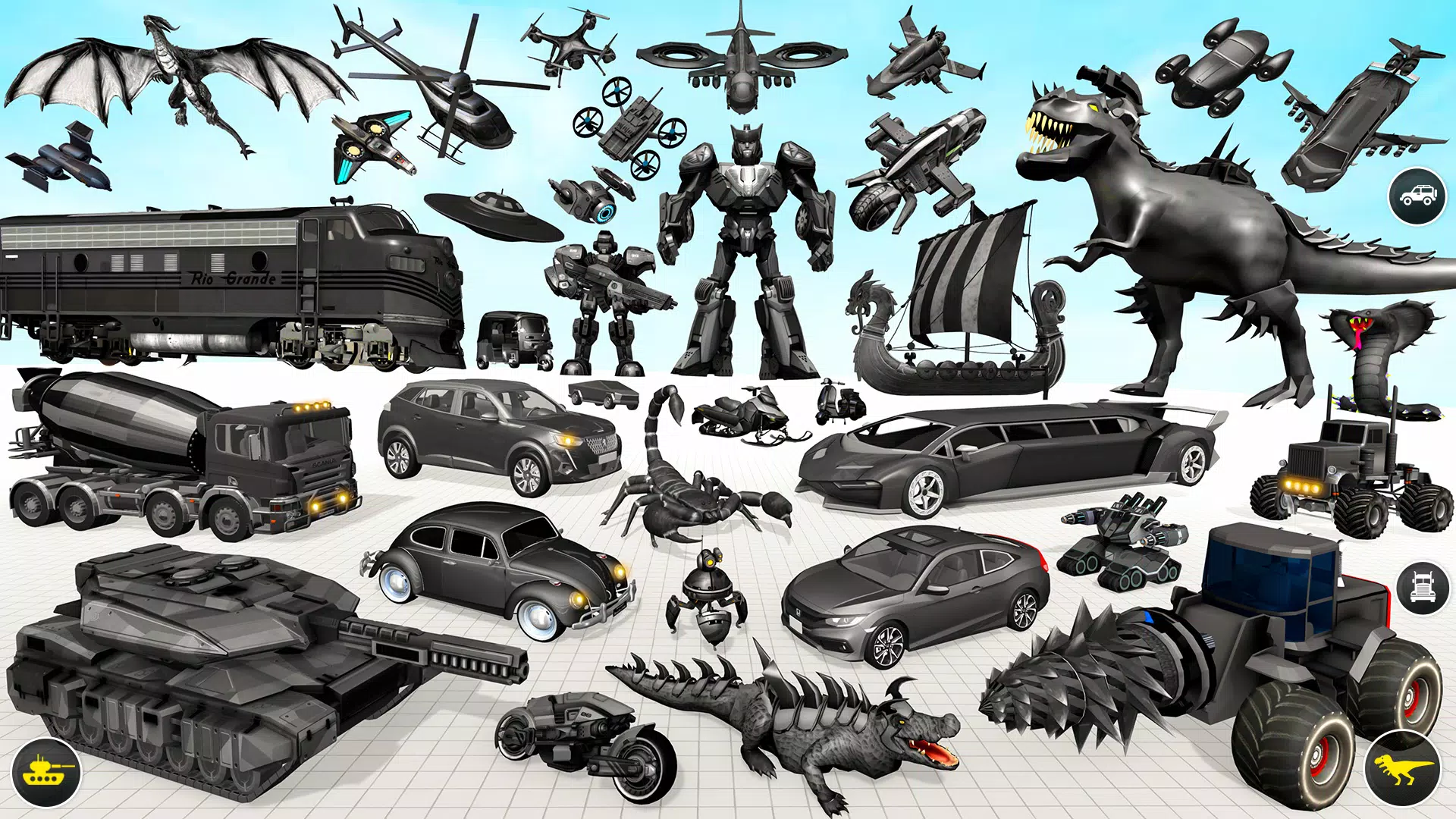 Dino Robot Car Transform Game Captura de pantalla 3